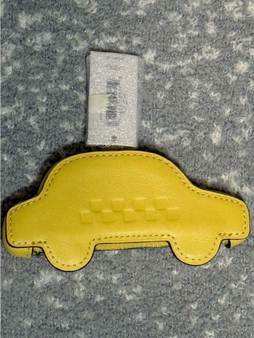 Coach Yellow Car-Shaped Leather Keychain Coin Purse - Picture 4 of 6